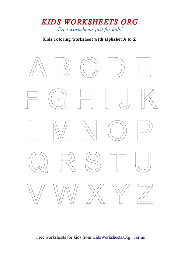 Free Fun Printable Alphabet Coloring For Kids 9